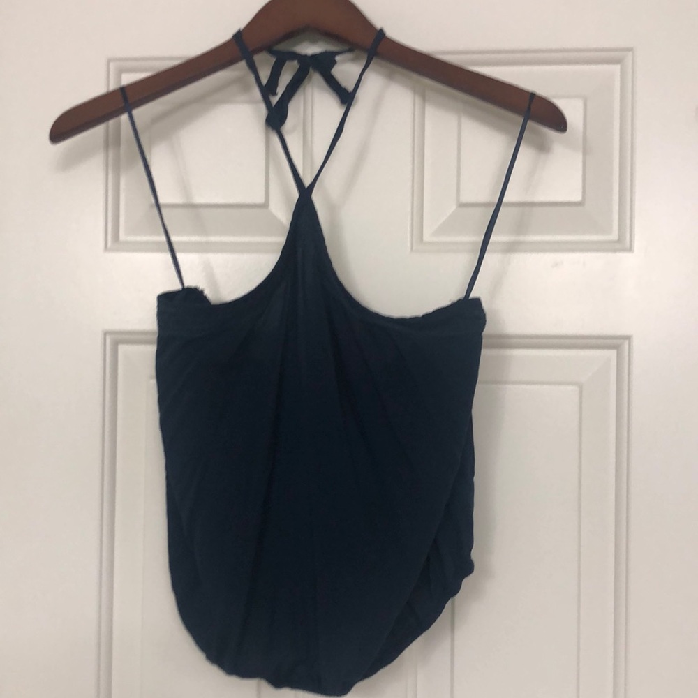 Hollister Navy Halter Top Size Small